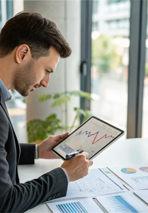 businessman-using-digital-tablet-analyzing-sales-data-financial-growth-graph-chart-report